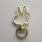 Spray Painted Bunny Head Zinc Alloy Buckle Keychain Clasps 20pcs 7