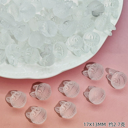 Big-Head Labub Glass Beads 17mm Translucent Rabbit Shape 25pcs 7