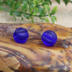Frosted Pumpkin Glass Beads 10mm Matte Autumn Colors 20pcs 7