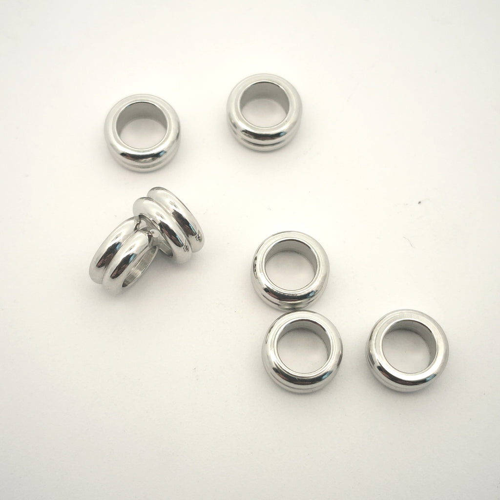 Stainless Steel Double Arc Spacer Beads 5-7mm 100pcs 7