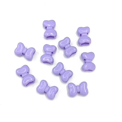 Painted Bow Acrylic Beads 15mm Macaron Cute Four-Hole 200pcs 11