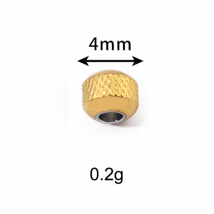 Stainless Steel Pineapple Metal Beads 4/6/8mm Textured Summer Style 50pcs 7