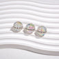 Luminous Rhinestone Chain Enlaced Resin Beads 16mm Round 10pcs 15
