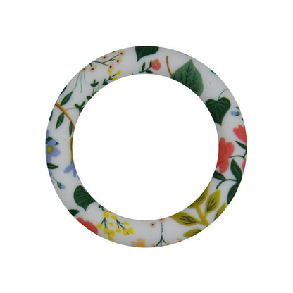65mm Printed Silicone Rings Floral and Geometric Designs