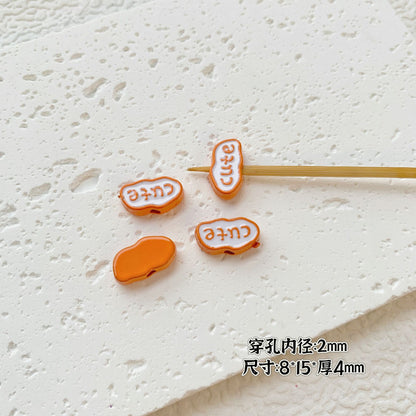 Painted Cute Character Plate Series Metal Beads Bulk 20pcs 36