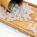 Frosted Electroplated Round Glass Beads 10mm Matte Iridescent 50pcs