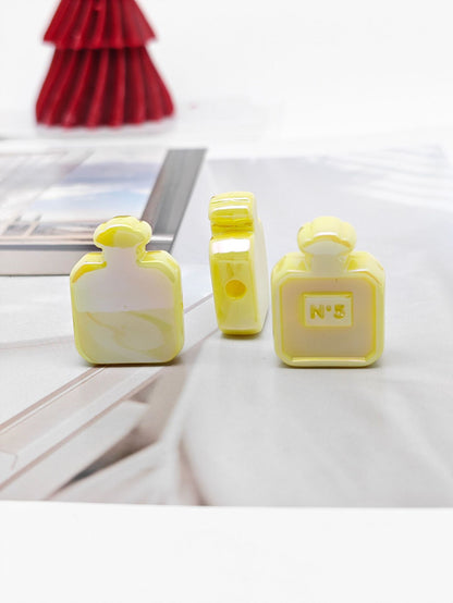 Painted Perfume Bottle Acrylic Beads 29mm Enamel Finish 50pcs 18