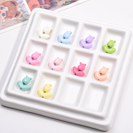 Tulip Metal Beads 21mm Baking Painted Solid Zinc Alloy 10pcs