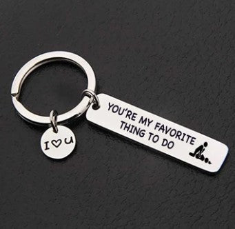 Engraved Stainless Steel Keychain Thanks For All The Orgasms 5