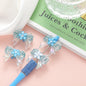 Sakura Bow Acrylic Beads Rhinestone Translucent 10pcs 10