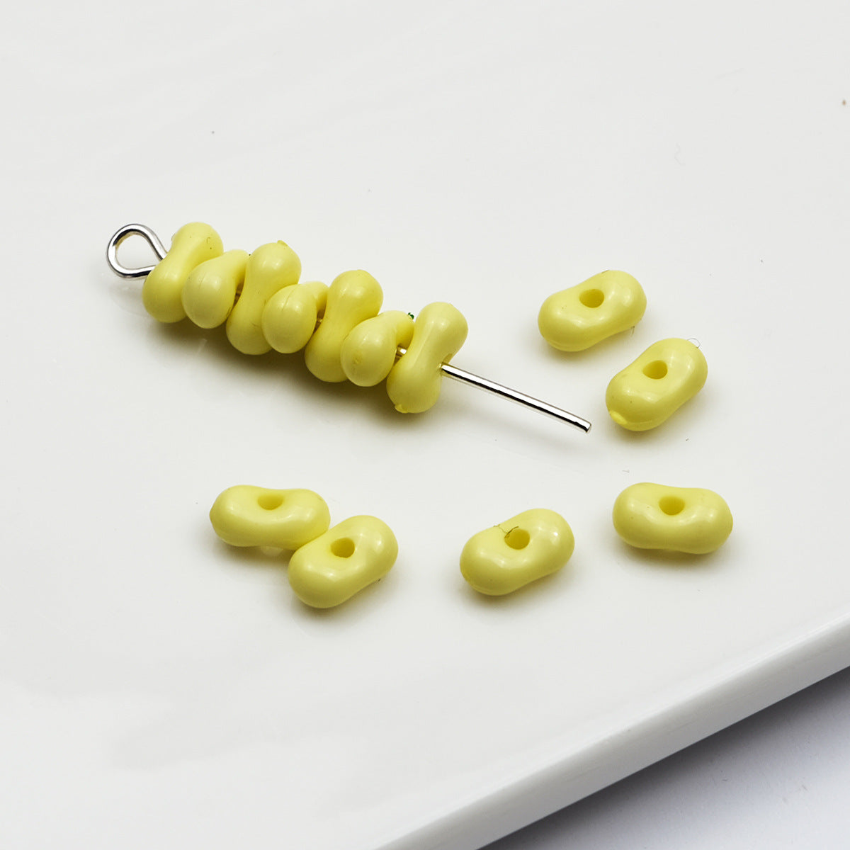 Acrylic Peanut Spacer Beads 6mm Glow In The Dark 200pcs 15