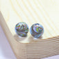 Lampwork Glass Beads Round 12/14mm Transparent Phoenix Tail Gold Foil 5pcs 10