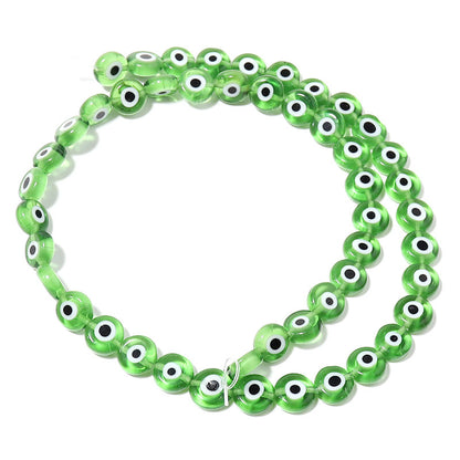 Flat Millefiori Evil Eye Lampwork Seed Glass Beads 4mm 90pcs 9