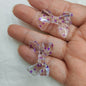 Transparent Bow Acrylic Beads 31mm Polka Dotted Colorful 100pcs 3