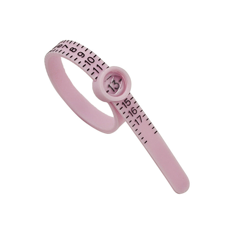 Plastic Finger Measure Belts with Magnifying Glass US Size 1-17 2pcs 4