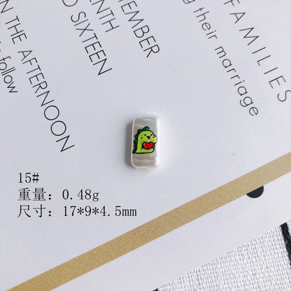 Hand Painted Irregular Shaped Acrylic Beads Imitation Pearl 10pcs 18