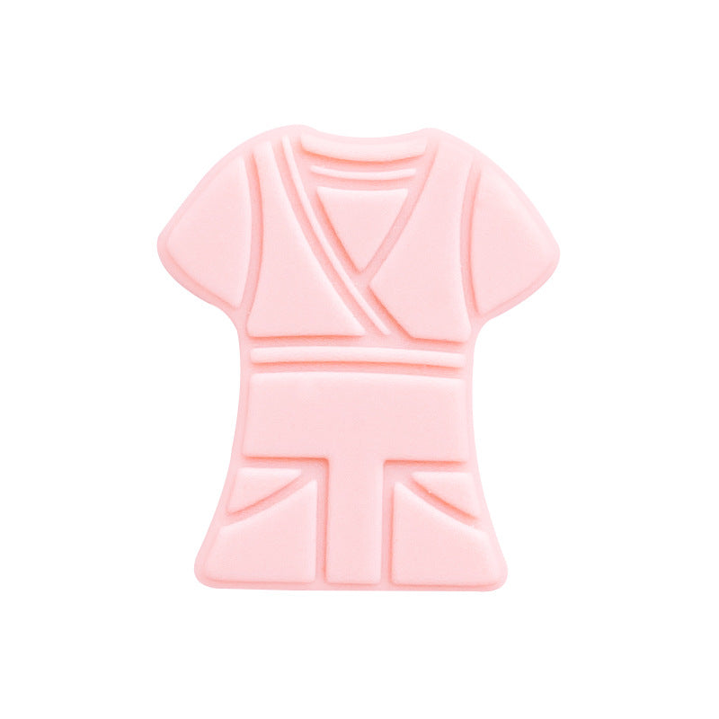 Silicone Focal Beads Kimono Design With Detailed Belt 10pcs 7