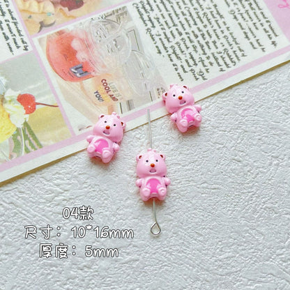 3D Loopy Metal Beads 16mm Baking Painted Glossy 10pcs 9