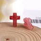 Imitation Jade Ink Color Cross Acrylic Beads 15mm Glossy Swirl 100pcs 10