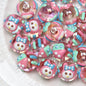 Hand Painted Acrylic Beads 16mm New Year Dog Faces 10pcs 17