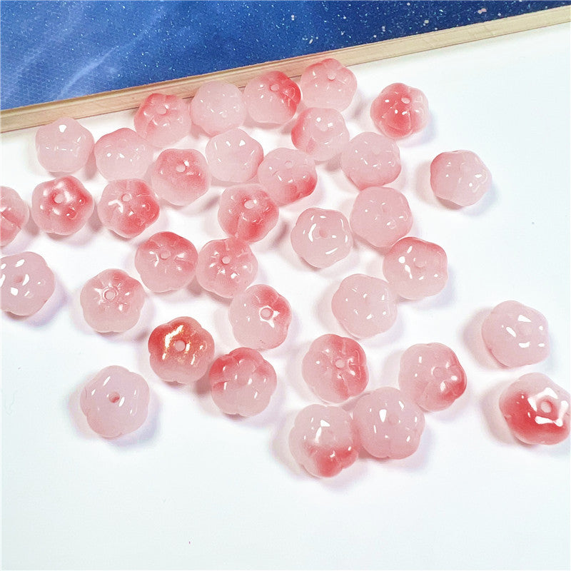 Czech Glass Beads Pumpkin 8mm x 6mm Green Jade Color 50pcs 4