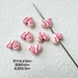 Heart Metal Beads Baking Painted Bubble Tea Design Alloy 10pcs 17