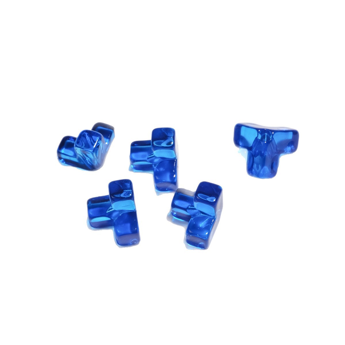 Transparent Square Acrylic Beads 9mm Tetras Colorful 30pcs 3