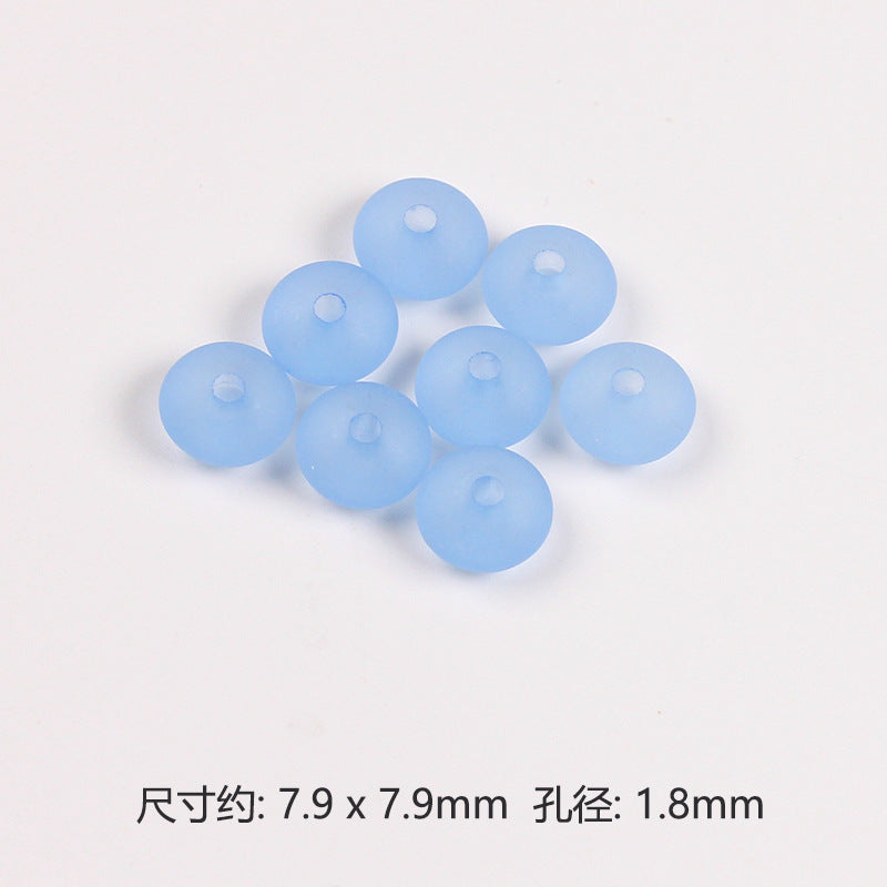 Acrylic Round Spacer Beads 8mm Matte Transparent Jelly Color 200pcs 14