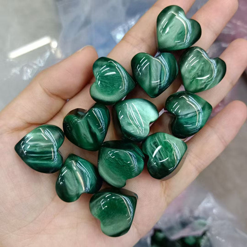 Gradient Heart Resin Beads 20mm Glossy Color Transition 20pcs 11