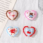 Cherry Heart Acrylic Beads 22mm Decorative 10pcs 4