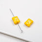 Sun Pattern Square Acrylic Beads 14mm Colorful Candy Bag 20pcs 15