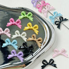 Bow Metal Beads 24mm Painted Lace Pastel Colors 20pcs 3