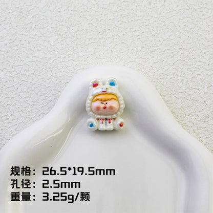 Plating Pop Mart Lilith Resin Beads Glossy Animal Hoodie 10pcs 6