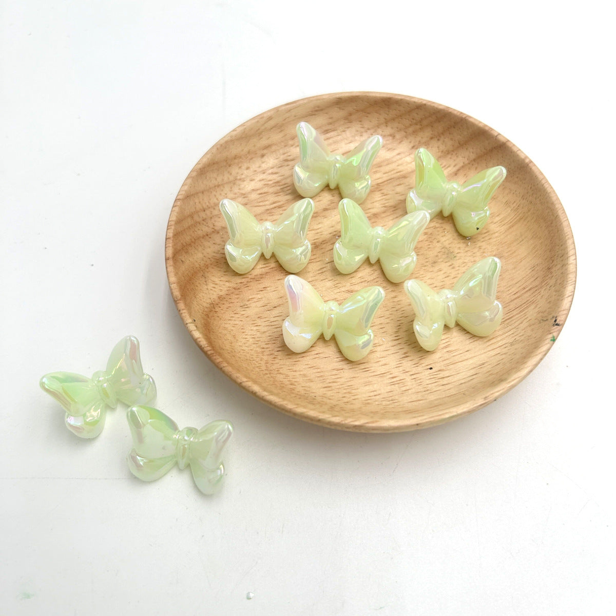 Glow Butterfly Acrylic Beads 21mm Stereo Glow in the Dark 10pcs 18