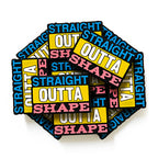 Silicone Focal Beads Straight Outta Shape Bold Text Colorful 20pcs 3