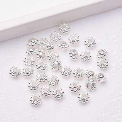 Alloy Sun Shaped Spacer Beads 4mm 5mm Tibetan Style 100pcs 6