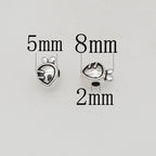 Easter Carrot and Rabbit Metal Beads 8mm Polished Silver Tone 100pcs 6