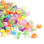 Clear Two-color Pony Beads 9mm Translucent Mixed Colors 200pcs 5