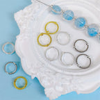 Ring Metal Beads Frame 8mm 10mm Twist Embossed Design 80pcs Alloy