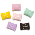Silicone 3D Focal Beads Macaron Color Candy Sweet Embossed Text 20Pcs