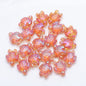 Electroplated Turtle Glass Beads 14X18mm Transparent Rainbow 20pcs 12