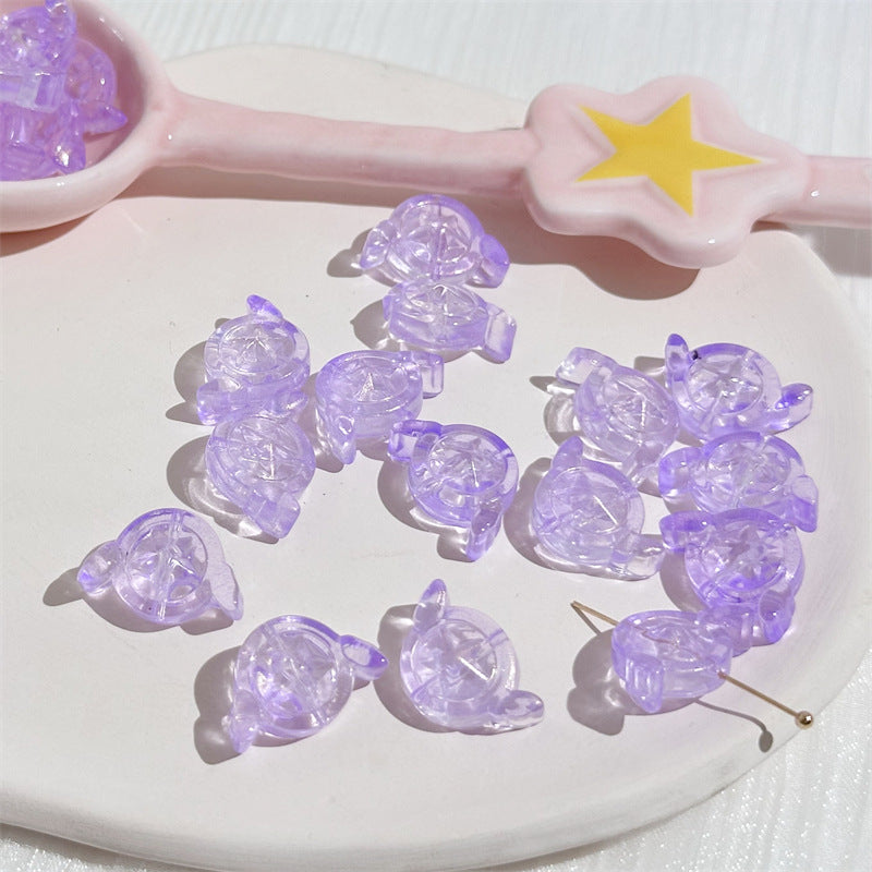 Electroplated Czech Glass Beads Star Shape 14mm Lavender 100pcs 15