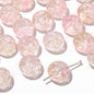 Transparent Floral Round Glass Beads 13mm Pastel Mixed 20pcs 18