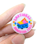 Silicone Focal Beads Emotional Dumpster Fire Text 20pcs 5