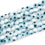 Millefiori Evil Eye Round Lampwork Glass Beads 6mm 124pcs 3