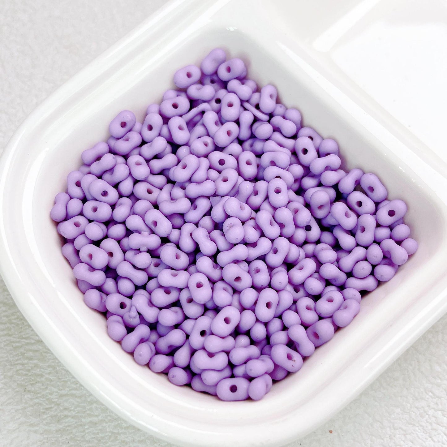 Clear Peanut Shaped Acrylic Beads 4x6.5mm Candy Series 200pcs 23