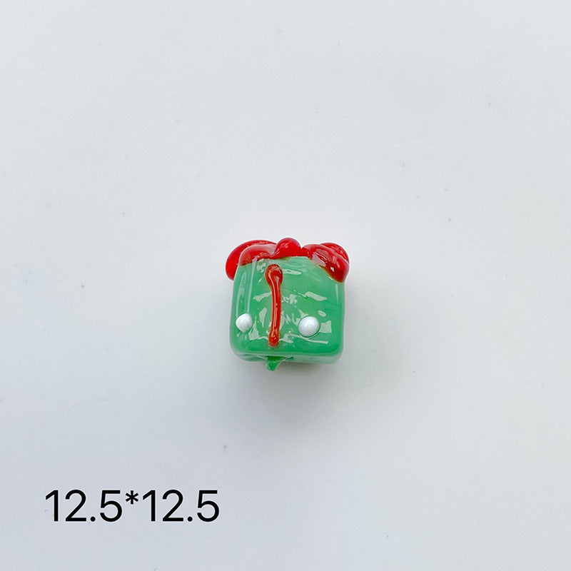 Hand Painted 3D Christmas Lampwork Glass Beads Snowman Santa Motifs 1pc 22