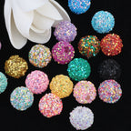Glitter Bubblegum Beads 20mm Powder Coated Multicolor Round 20pcs 2