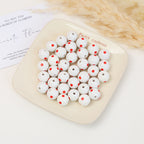 Painted Billiards Acrylic Beads 16mm Creative Colorful 100pcs 6