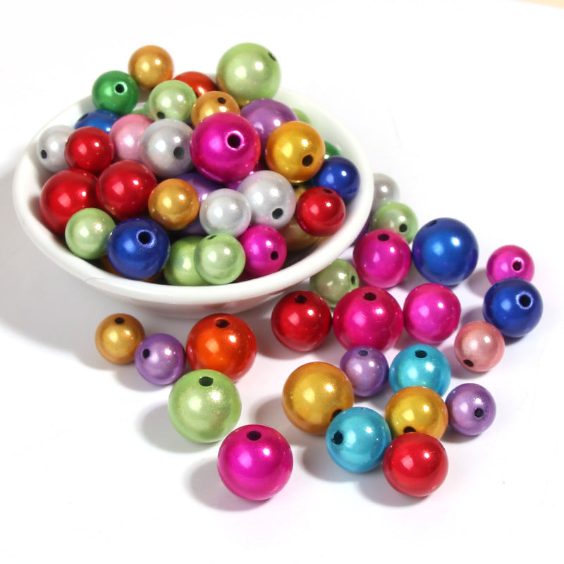 Laser Bulb Acrylic Beads 6-14mm Pearlescent ABS Plastic 100pcs 5